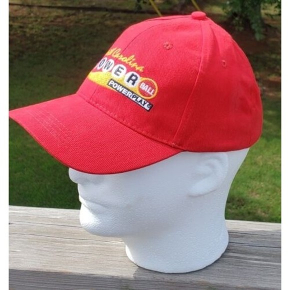 North Carolina Hat Powerball Lottery Cap Red 100% Cotton Adjustable Baseball - Picture 3 of 8